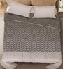 Beige Medium Reversible King Quilt With 2 Pillow Cover