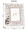 Beige Metal Coral Elegance Wall And Tabletop Photo Frame 4X6Inches