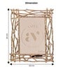 Beige Metal Golden Vine Luxe Tabletop Photo Frame 4X6Inches