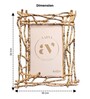 Beige Metal Golden Vine Luxe Tabletop Photo Frame 4X6Inches