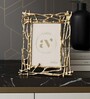 Beige Metal Golden Vine Luxe Tabletop Photo Frame 4X6Inches
