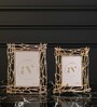 Beige Metal Golden Vine Luxe Tabletop Photo Frame 4X6Inches