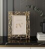Beige Metal Golden Vine Luxe Tabletop Photo Frame 4X6Inches