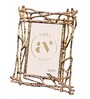 Beige Metal Golden Vine Luxe Tabletop Photo Frame 4X6Inches