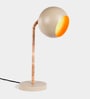 Brown Metal Shade Study Lamp with Brown Base