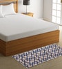 Beige Microfiber 55 x 22 Inches Machine Made Floor Runner