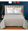 Beige Microfiber Abstract 180 GSM Double Size Reversible Comforter