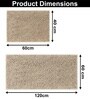 Beige Microfibre 16x24 Inches Lightweight Bath Mat