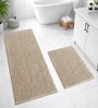 Beige Microfibre 16x24 Inches Lightweight Bath Mat