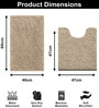 Beige Microfibre 16x24 Inches Lightweight Bath Mat