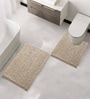 Beige Microfibre 16x24 Inches Lightweight Bath Mat