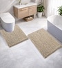 Beige Microfibre 16x24 Inches Lightweight Bath Mat