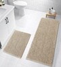 Beige Microfibre 16x24 Inches Lightweight Bath Mat