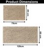 Beige Microfibre 18x30 Inches Lightweight Bath Mat