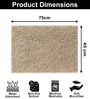Beige Microfibre 18x30 Inches Lightweight Bath Mat