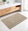 Beige Microfibre 18x30 Inches Lightweight Bath Mat