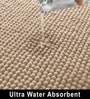 Beige Microfibre 18x30 Inches Lightweight Bath Mat