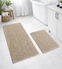 Beige Microfibre 18x30 Inches Lightweight Bath Mat