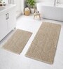 Beige Microfibre 18x30 Inches Lightweight Bath Mat