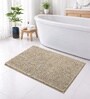 Beige Microfibre 18x30 Inches Lightweight Bath Mat