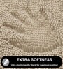 Beige Microfibre 23x47 Inches Lightweight Bath Mat