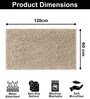 Beige Microfibre 23x47 Inches Lightweight Bath Mat