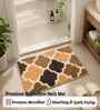 Beige Microfibre 24X16 Inches Anti-Skid Bath Mat