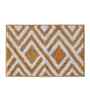Beige Ziczac Microfibre 24X16 Inches Anti-Skid Bath Mat