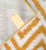 Beige Ziczac Microfibre 24X16 Inches Anti-Skid Bath Mat