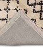 Beige Microfibre Geometric 4 x 6 Feet Hand Woven Carpet