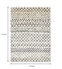 Beige Microfibre Geometric 4 x 6 Feet Hand Woven Carpet