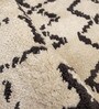 Beige Microfibre Geometric 4 x 6 Feet Hand Woven Carpet