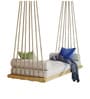 Mango Wood Rope Swing in Beige Finish 