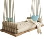 Mango Wood Rope Swing in Beige Finish 