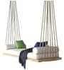 Mango Wood Rope Swing in Beige Finish 