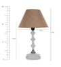 Exemplary Brown Natural Fiber Shade Night Lamp With Metal Base
