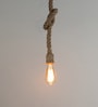 Beige Natural Fiber Single Hanging Lights