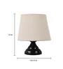 Beige Natural Fiber Shade Table Lamp With Black Base