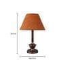 Beige Natural Fiber Shade Table Lamp With Copper Base