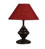 Beige Natural Fiber Shade Table Lamp With Copper Base