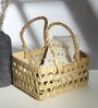 Beige Natural Fibre Hamper Fruit Basket -Jali