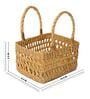 Beige Natural Fibre Hamper Fruit Basket -Jali
