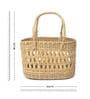 Beige Natural Fibre Hamper Fruit Basket- Oval Jali
