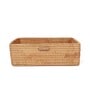 Beige Natural Fibre Large Storage Basket