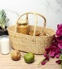 Beige Natural Fibre Medium Gifting Storage Basket
