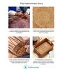 Beige Natural Fibre Medium Storage Basket