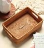 Beige Natural Fibre Medium Storage Basket