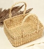 Beige Natural Fibre Set of 2 Baskets
