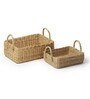 Beige Natural Fibre Set of 2 Baskets