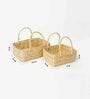 Beige Natural Fibre Set of 2 Baskets